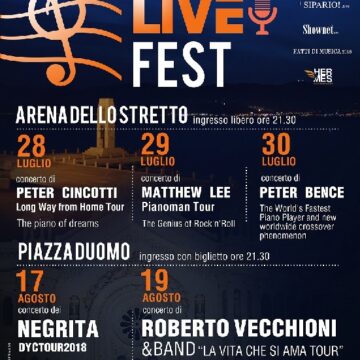 PETER CINCOTTI, MATTHEW LEE e PETER BENCE IN TRIONFO AL REGGIO LIFE FEST PETER CINCOTTI, MATTHEW LEE e PETER BENCE IN TRIONFO AL REGGIO LIFE FEST