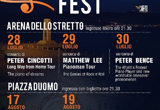 PETER CINCOTTI, MATTHEW LEE e PETER BENCE IN TRIONFO AL REGGIO LIFE FEST PETER CINCOTTI, MATTHEW LEE e PETER BENCE IN TRIONFO AL REGGIO LIFE FEST