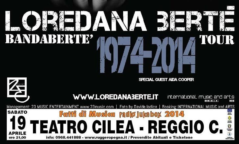 Trionfo per Loredana Berte’ al Teatro Cilea di Reggio Calabria! Oltre due ore di emozioni ed entusiasmo