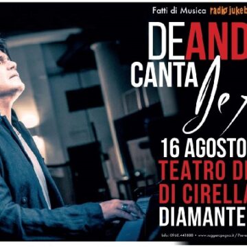 DE ANDRE’ CANTA DE ANDRE’ AL TEATRO DEI RUDERI DI CIRELLA, DIAMANTE – UNICO IN CALABRIA