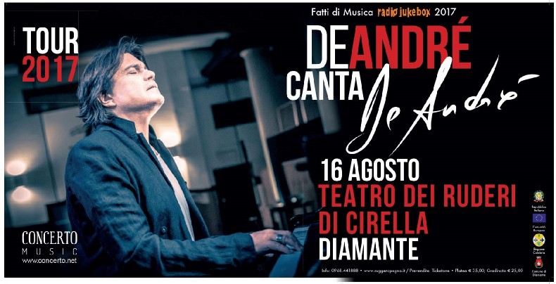 DE ANDRE’ CANTA DE ANDRE’ AL TEATRO DEI RUDERI DI CIRELLA, DIAMANTE – UNICO IN CALABRIA DE ANDRE’ CANTA DE ANDRE’ AL TEATRO DEI RUDERI DI CIRELLA, DIAMANTE – UNICO IN CALABRIA